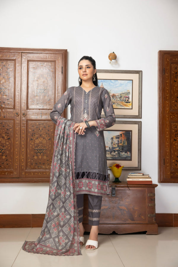 S14-8 Unstitched 3 piece Suit Salina Printed Lawn Volume 14 by Regalia