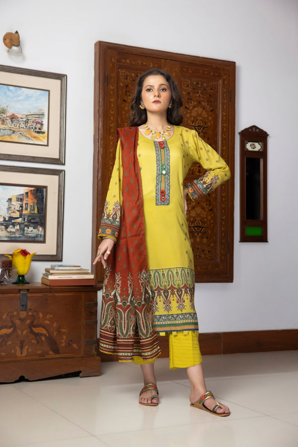 S14-9 Unstitched 3 piece Suit Salina Printed Lawn Volume 14 by Regalia