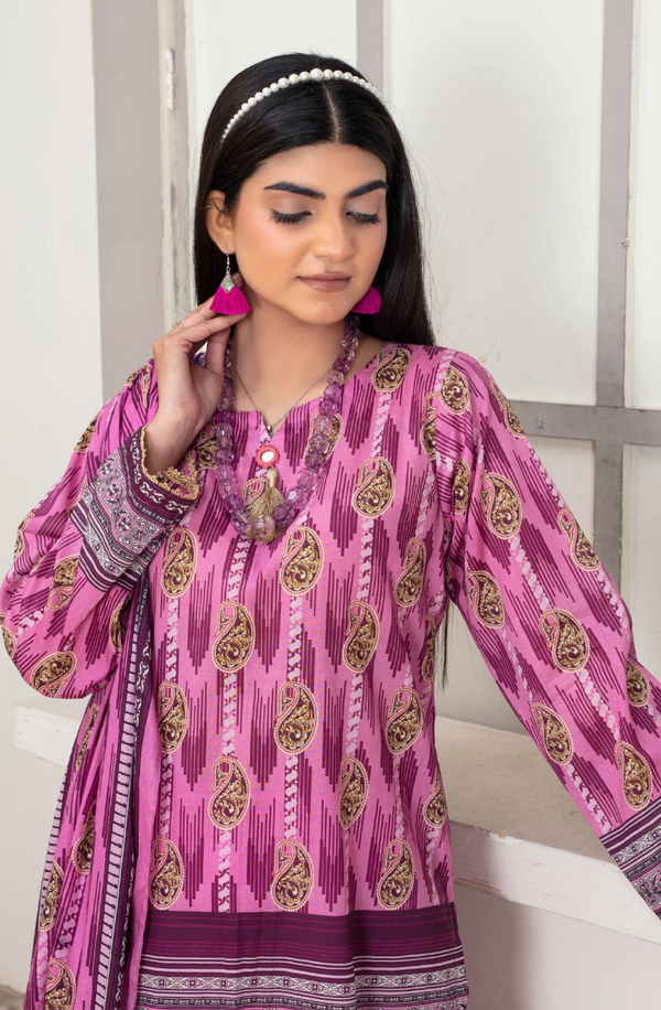 ART-10 Lawn Unstitched 3-piece suit by Meerab