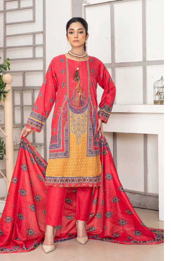 ART-09 Lawn Unstitched 3-piece suit by Meerab