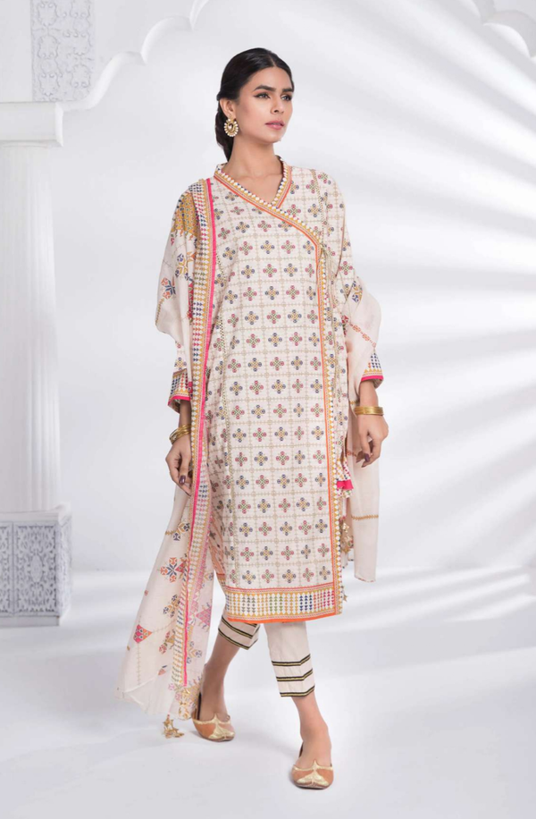 3P-R6-31 Unstitched 3 piece Suit Printed Lawn Volume-9 by Sapphire