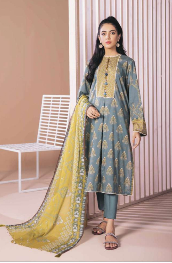 3P-R4-20 Unstitched 3 piece Suit Printed Lawn Volume-10 by Sapphire