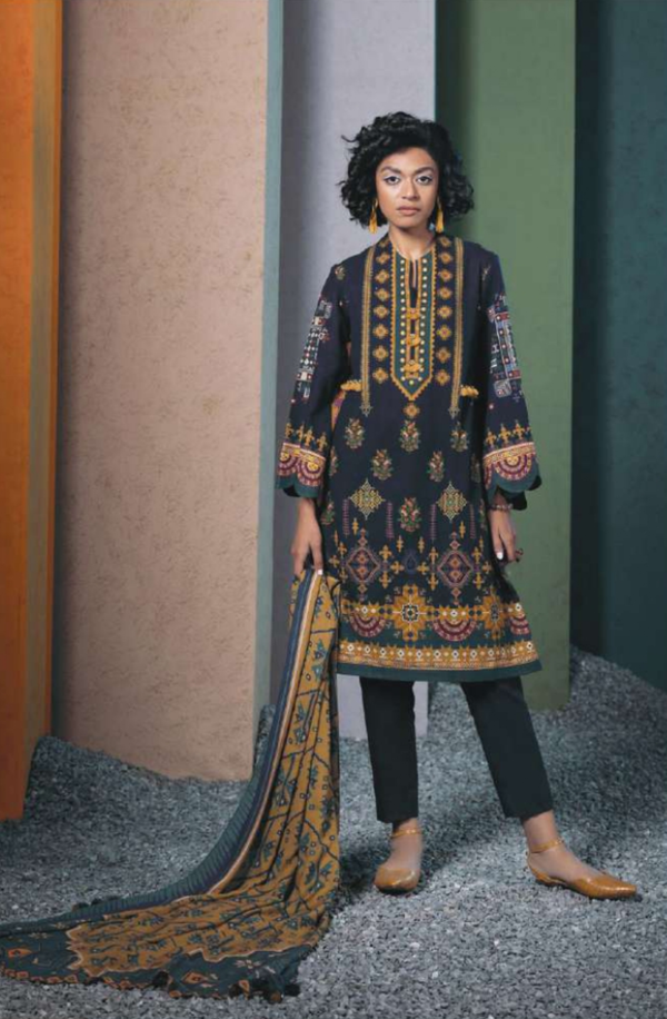 3P-R6-32 Unstitched 3 piece Suit Printed Lawn Volume-9 by Sapphire