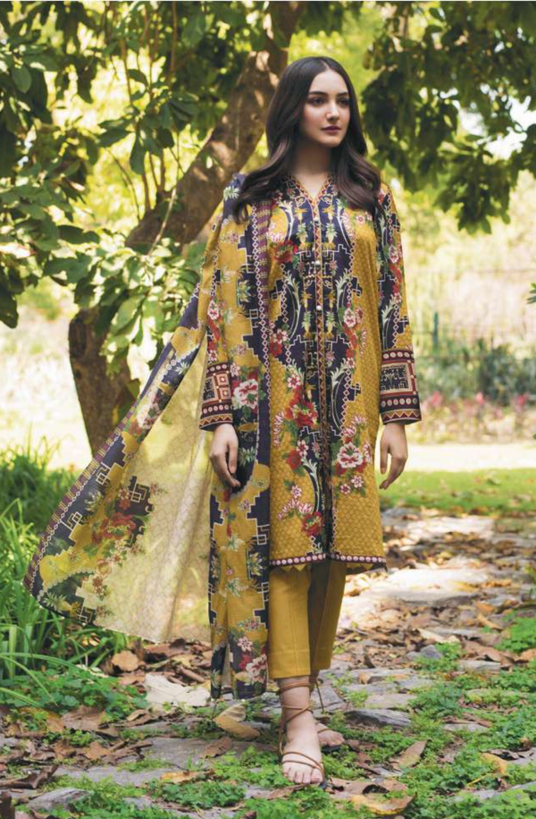 3RP-DAYV20-1BR Unstitched 3-piece Suit Printed Lawn Volume-8 by Sapphire
