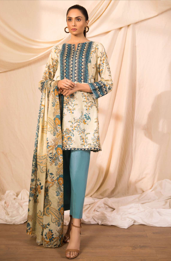 3P-R6-30 Unstitched 3 piece Suit Printed Lawn Volume-9 by Sapphire