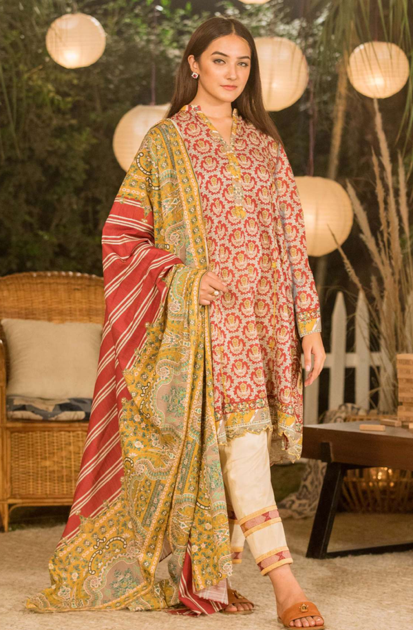 3P-R6-27 Unstitched 3 piece Suit Printed Lawn Volume-9 by Sapphire