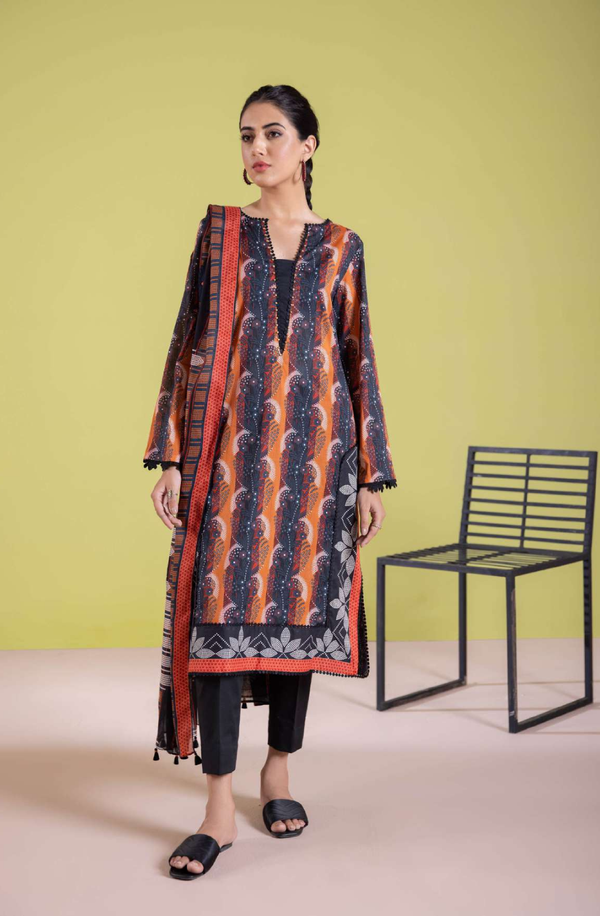 3P-R6-25 Unstitched 3 piece Suit Printed Lawn Volume-9 by Sapphire
