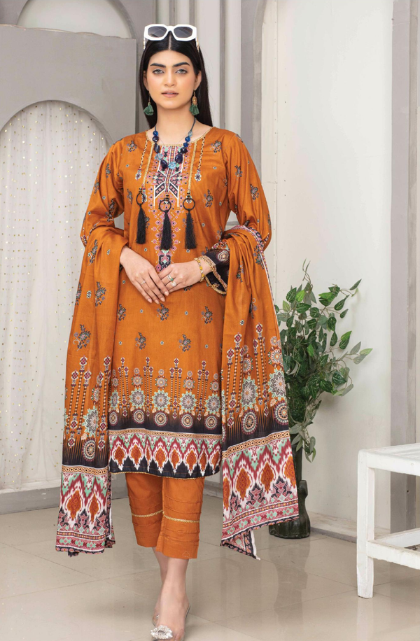 ART-06 Lawn Unstitched 3-piece suit by Meerab