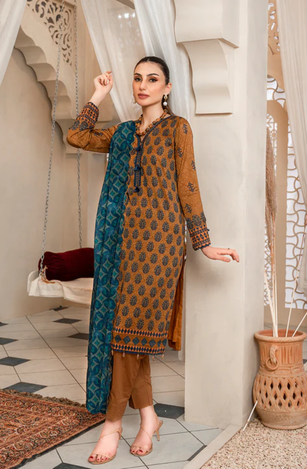 UNS23AK014UT Unstitched 3 Piece Suit Aghaaz Printed Lawn Volume 4 by Salitex