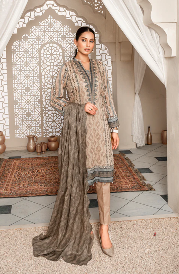 UNS23AK017UT Unstitched 3 Piece Suit Aghaaz Printed Lawn Volume 4 by Salitex