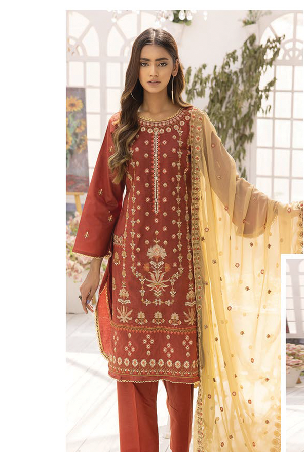 HH-CC-002 Aafreen Vol-2 Luxury Unstitched Embroidered Collection by H&H Textiles