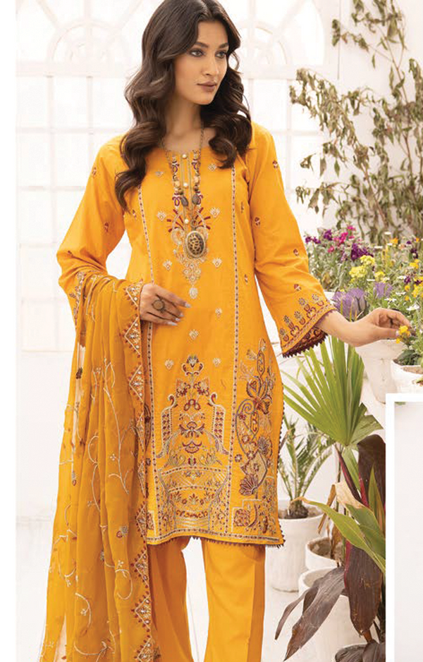 HH-CC-005 Aafreen Vol-2 Luxury Unstitched Embroidered Collection by H&H Textiles