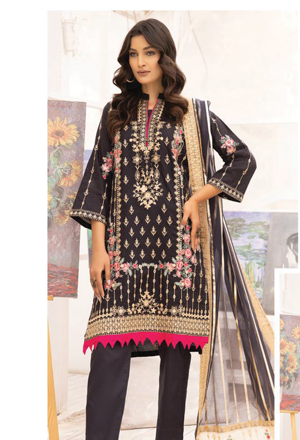 HH-CC-006 Aafreen Vol-2 Luxury Unstitched Embroidered Collection by H&H Textiles