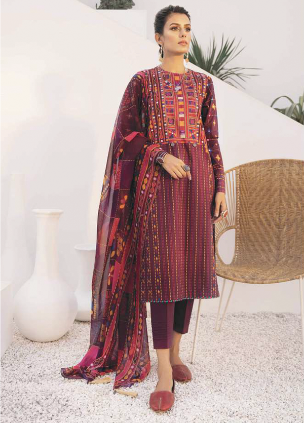 PV-CC-001 Printed Lawn 3-piece Unstitched Suit by Sapphire