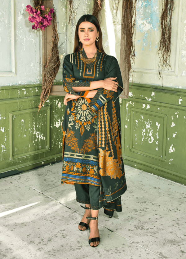 LJ-CC-007 Unstitched 3 Piece Luxury Jacquard Collection by Cross & Cross