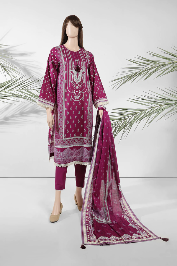 KS-CC-011 Kefi Printed Lawn Unstitched  3 Piece Suit by SAYA