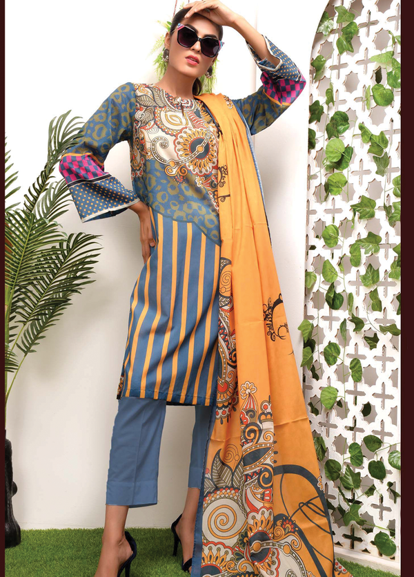 CC-GP-002 Unstitched 3-piece Suit by Gorgeous Print  by Cross & Cross