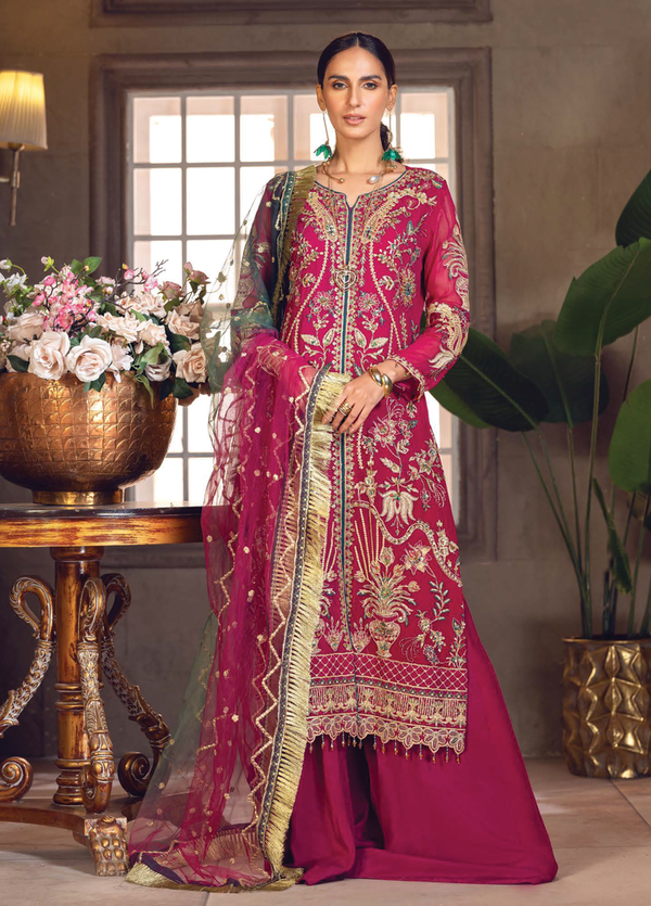 LF-CC-001 Unstitched 3-piece Embroidered Chiffon Le Festa by Eman Adeel