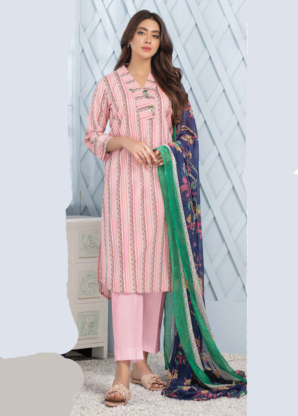 U2116 Pink Printed 3 Piece Suit by LimeLight