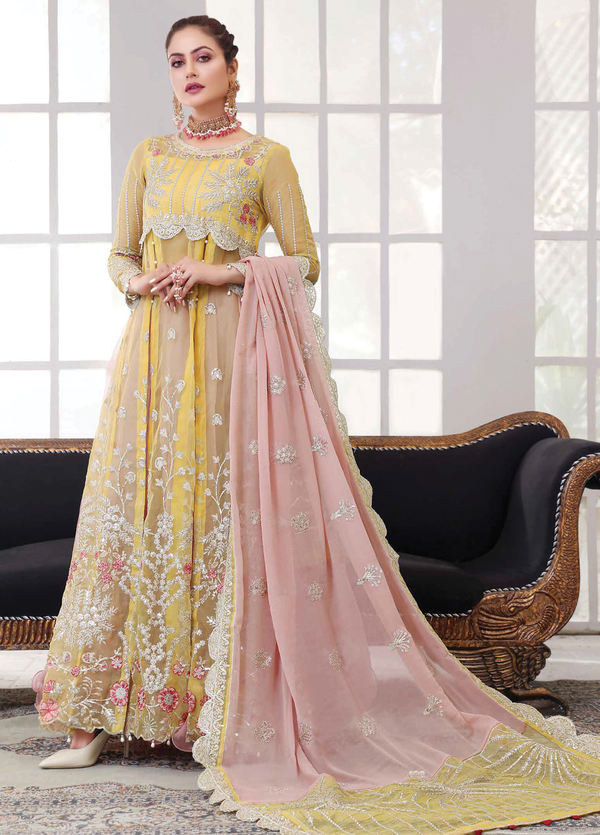 JS-CC-007 Jaanan Eembroidered Chiffon Collection by Soghat Creation