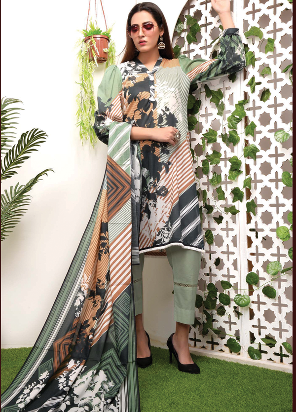 CC-GP-004 Unstitched 3-piece Suit by Gorgeous Print  by Cross & Cross