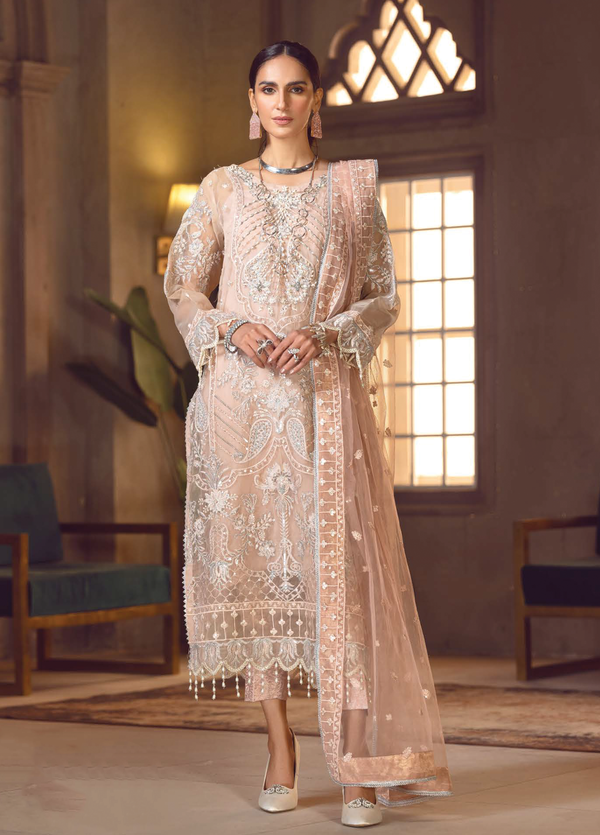 LF-CC-002 Unstitched 3-piece Organza Embroidered Le Festa by Eman Adeel