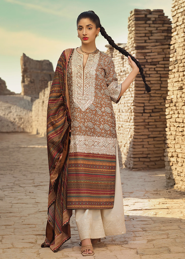 TRAVERTINE Mizaj Unstitched 3-piece Luxury Collection by Tena Durrani