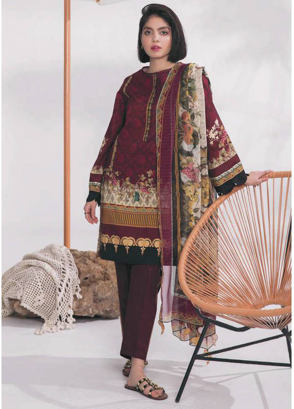 3DP-DAYV10-4BR Unstitched 3-piece Suit Printed Lawn Vol-7 by Sapphire