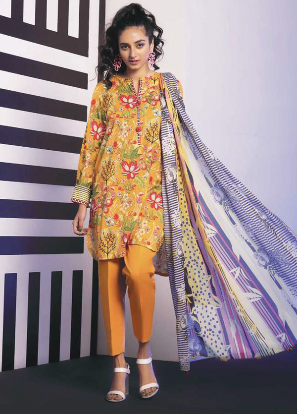 PV-CC-007 Printed Lawn 3-piece Unstitched Suit by Sapphire