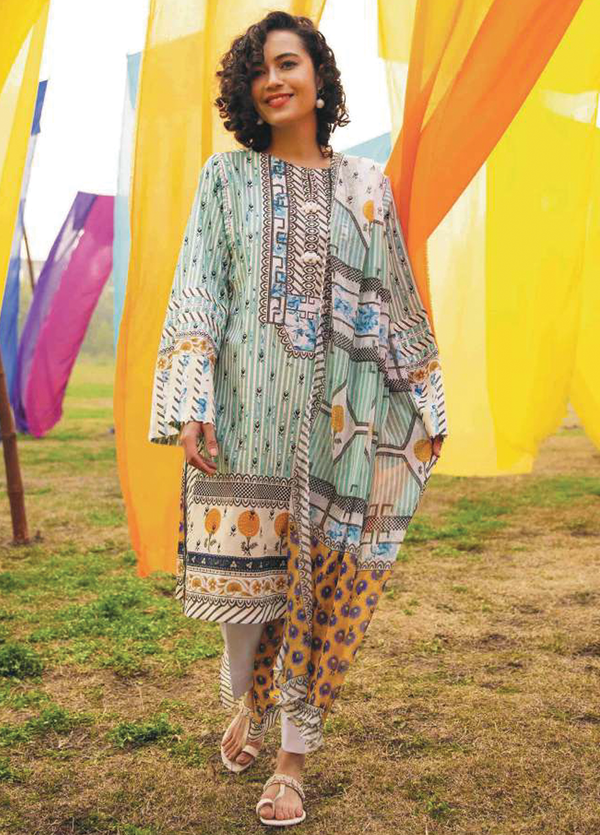 PV-CC-008 Printed Lawn 3-piece Unstitched Suit by Sapphire