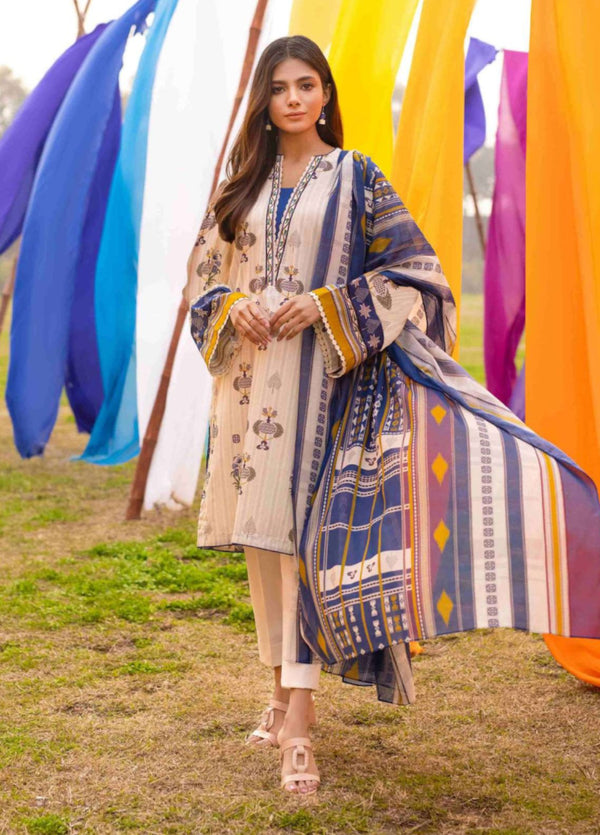 Sapphire Printed Lawn Unstitched 3 Piece Suit Summer Drift B - Spring / Summer Collection