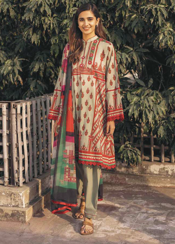 PV-CC-009 Printed Lawn 3-piece Unstitched Suit by Sapphire