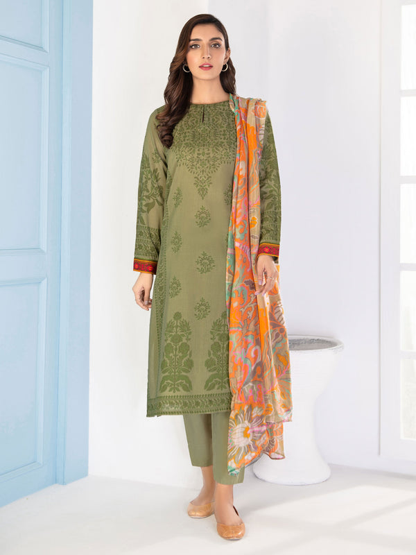 U2337SU-3PC-GRN Unstitched 3 Piece Printed summer Lawn by Limelight