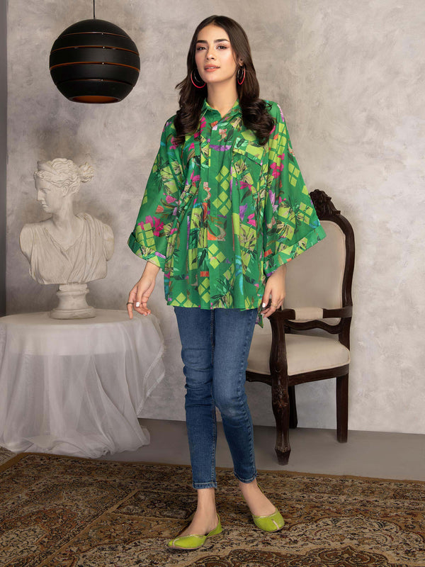 U2216SH-SSH-GRN Unstitched 1 Piece Printed Lawn Shirt by Limelight