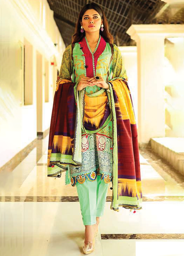 KF-CC-009 Unstitched 3 Piece Kahf Everyday Lawn Suit Collection by Cross & Cross