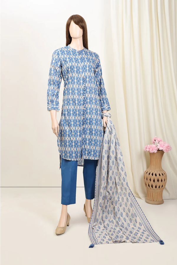 SS-CC-010 3-piece Unstitched Printed Lawn Saffron by Saya