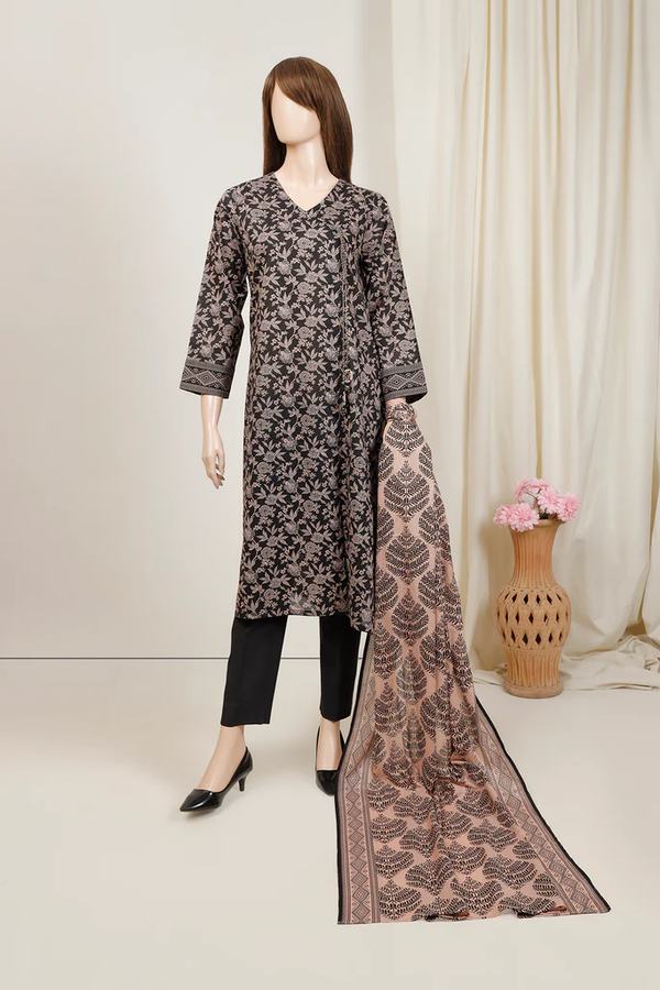 SS-CC-006 3-piece Unstitched Printed Lawn Saffron by Saya