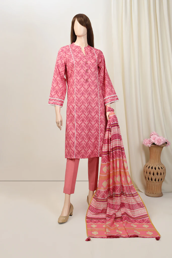 SS-CC-007 3-piece Unstitched Printed Lawn Saffron by Saya