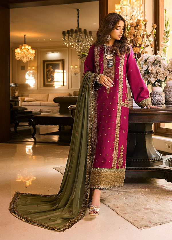 AJ-CC-001 Unstitched Embroidered 3-Piece Maahru & Noorie Collection by Asim Jofa