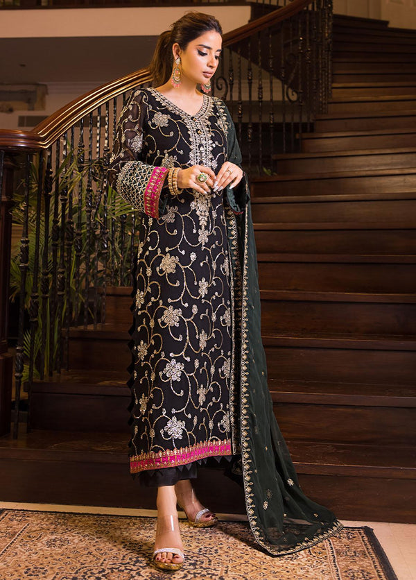 AJ-CC-007 Unstitched Embroidered 3-Piece Maahru & Noorie Collection by Asim Jofa