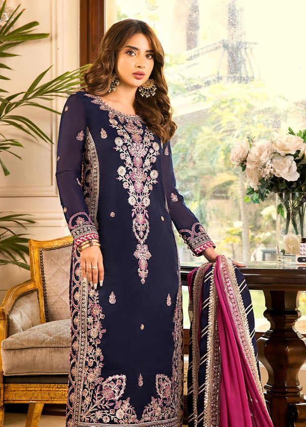 AJ-CC-009 Unstitched Embroidered 3-Piece Maahru & Noorie Collection by Asim Jofa