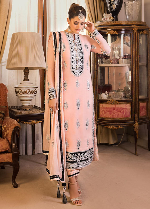 AJ-CC-010 Unstitched Embroidered 3-Piece Maahru & Noorie Collection by Asim Jofa