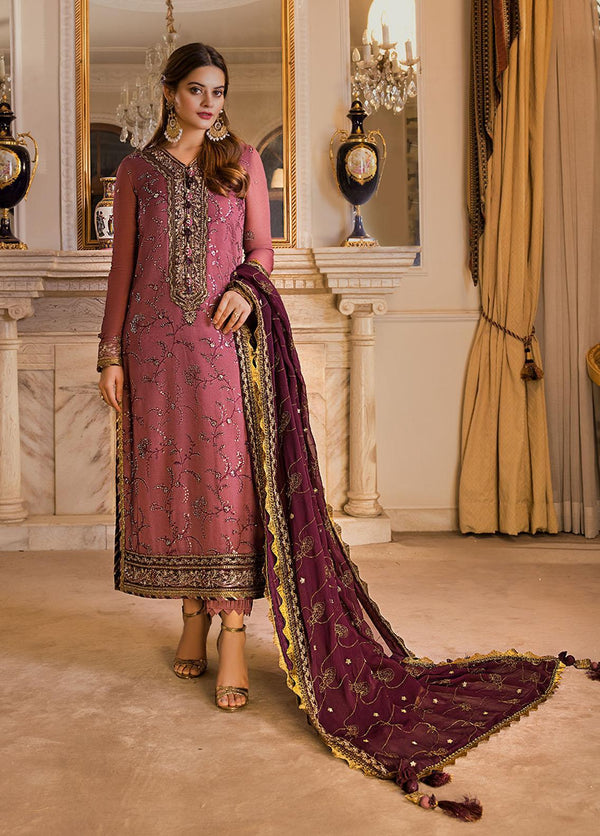 AJ-CC-014 Unstitched Embroidered 3-Piece Maahru & Noorie Collection by Asim Jofa