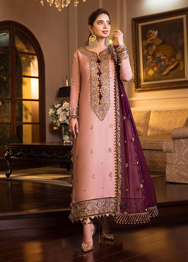 AJ-CC-017 Unstitched Embroidered 3-Piece Maahru & Noorie Collection by Asim Jofa