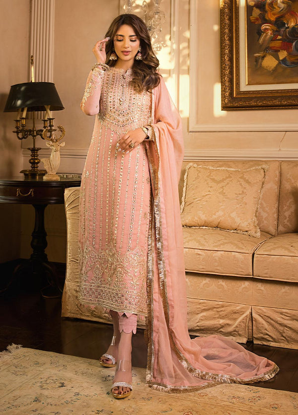 AJ-CC-021 Unstitched Embroidered 3-Piece Maahru & Noorie Collection by Asim Jofa