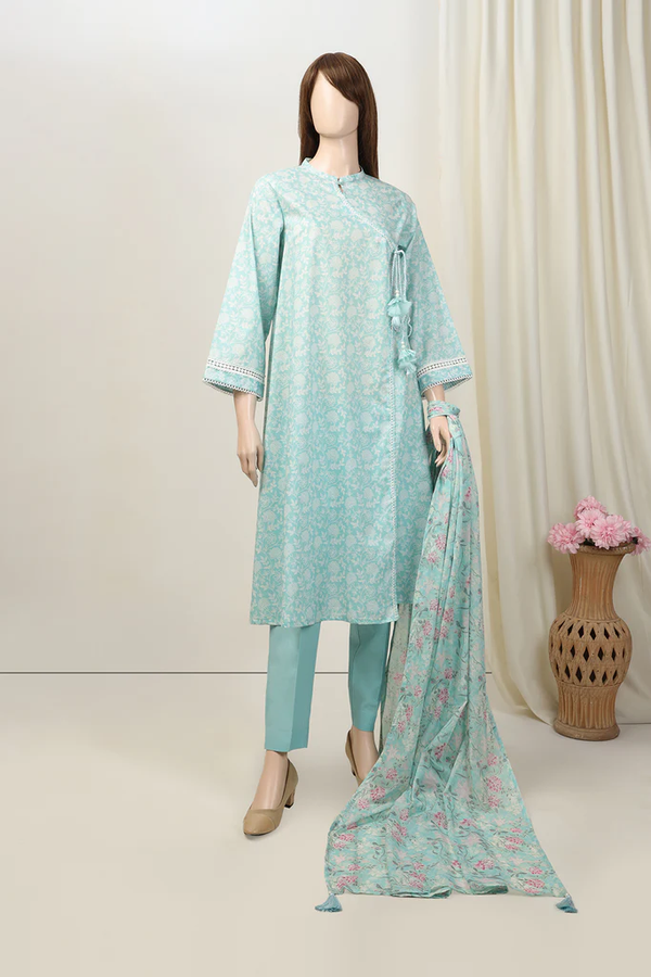 SS-CC-014 3-piece Unstitched Printed Lawn Saffron by Saya