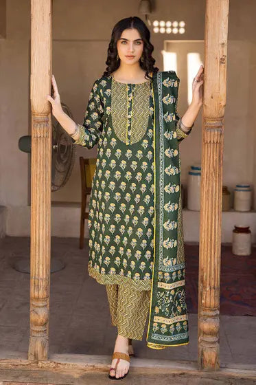 AG-CC-007 3PC Unstitched Printed Lawn Vintage Garden by Gul Ahmed