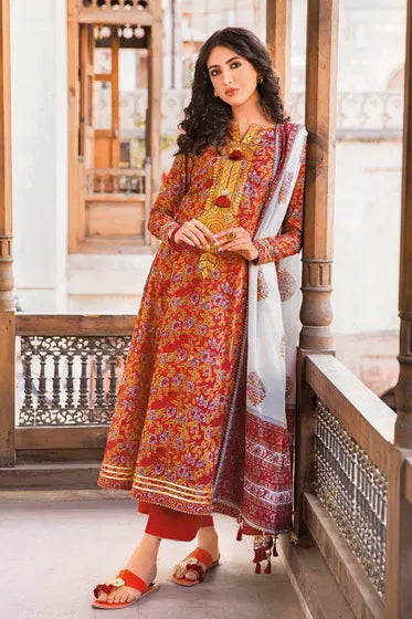 AG-CC-024 3PC Unstitched Printed Lawn Vintage Garden by Gul Ahmed